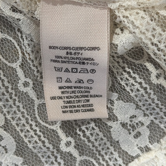 Free People Lace Nylon Blouse Top Size Small - Picture 10 of 10